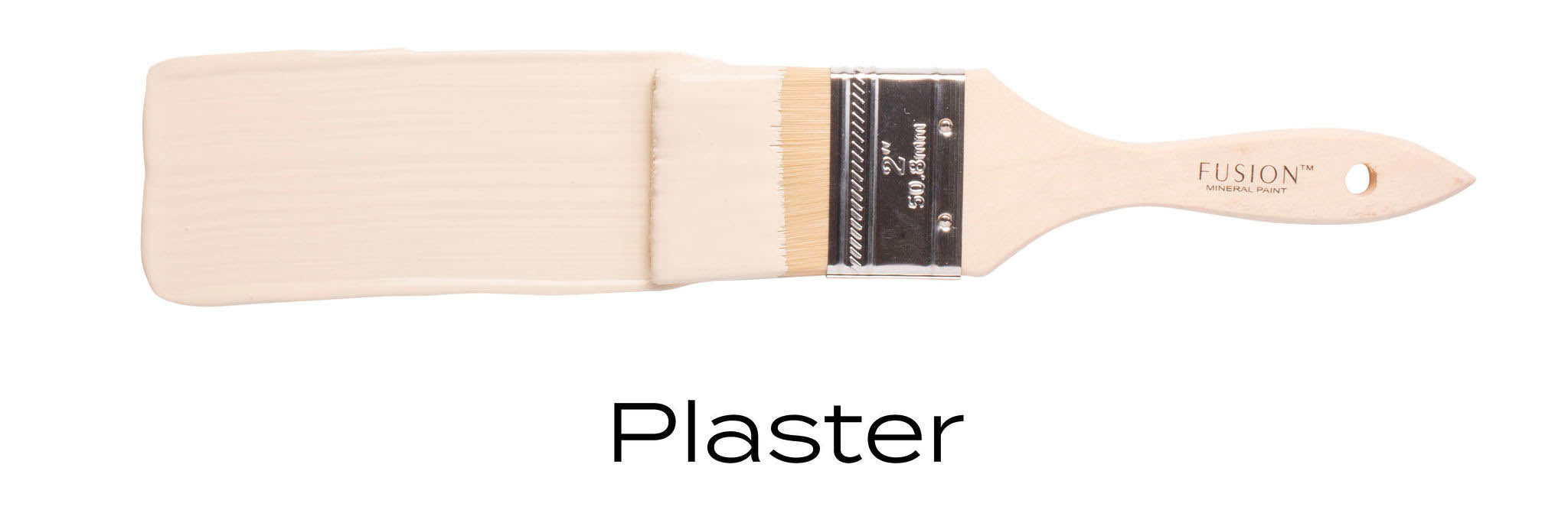 plaster colour paint on paint brush stroke by fusion mineral paints