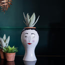 Doodle Ladies Face Vase Plant PotVintage FrogBrand New