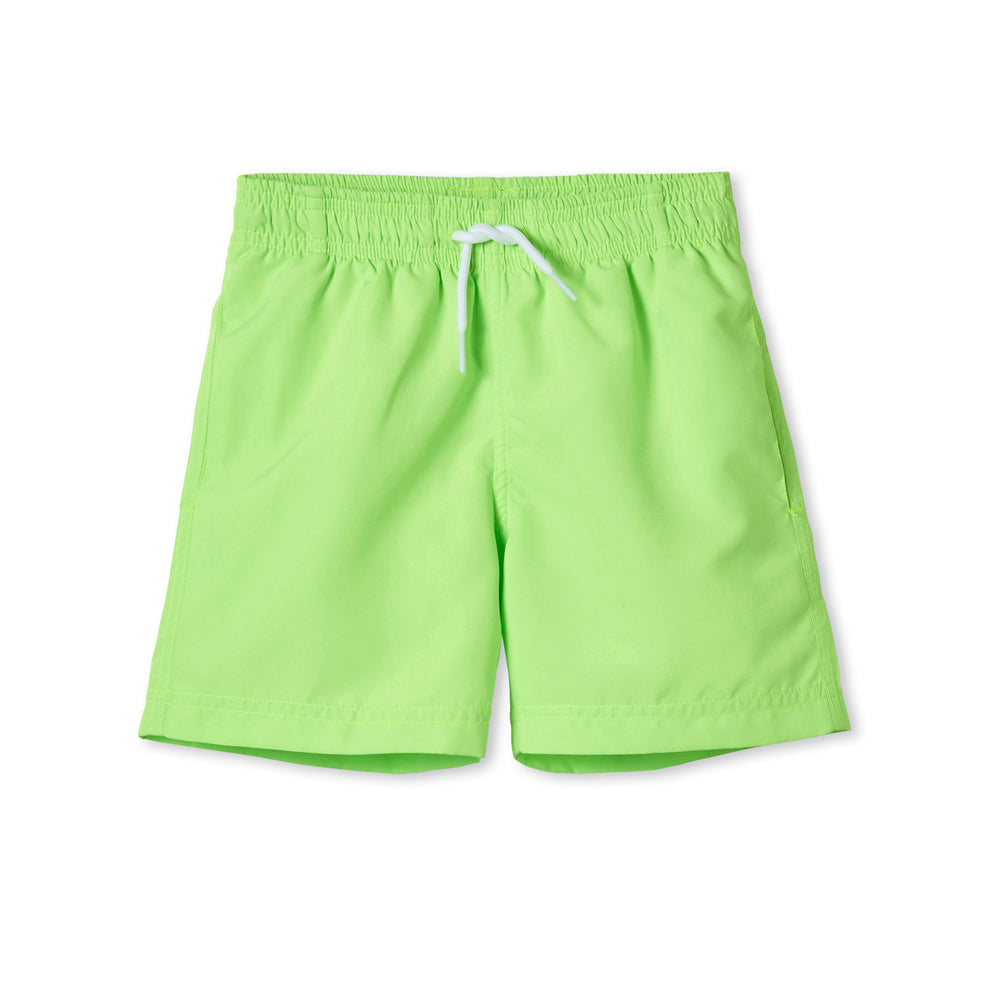 neon green swim trunks