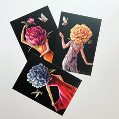 flowers art cards