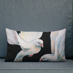 Doves lumbar cushion from Shannon Emmanuel Art