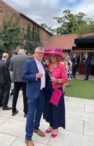 Wedding Guest Outfit Shibumi Juna Jacket in Schiaparelli Pink