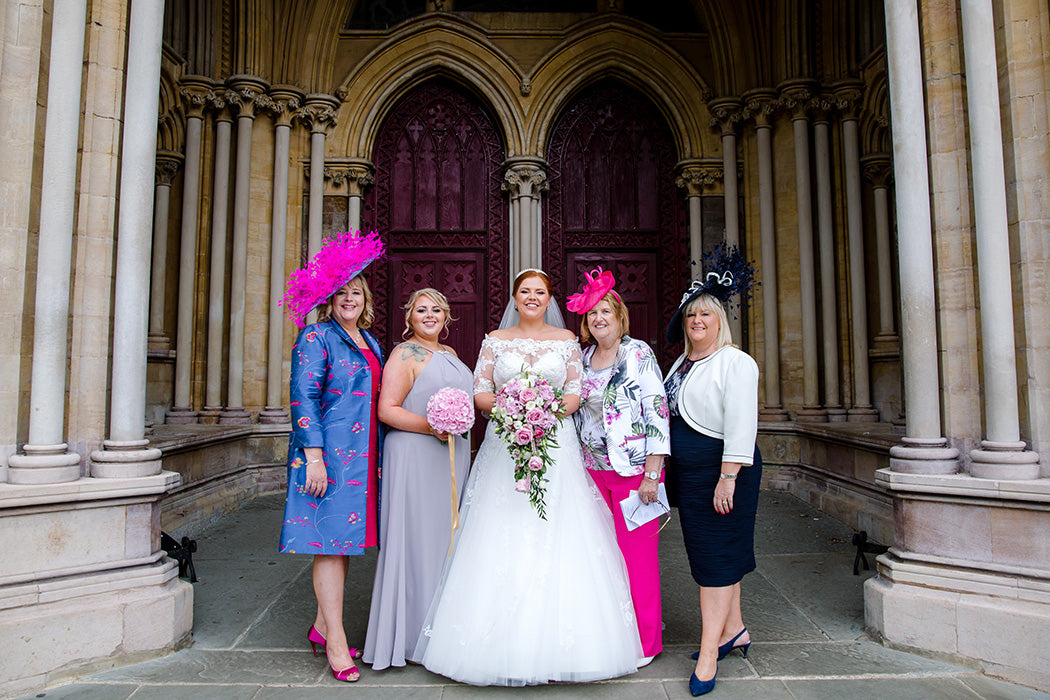 Pink and Blue Raw Silk Mother of the Bride Outfit