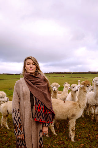ikat pattern alpaca knitwear sustainable clothing