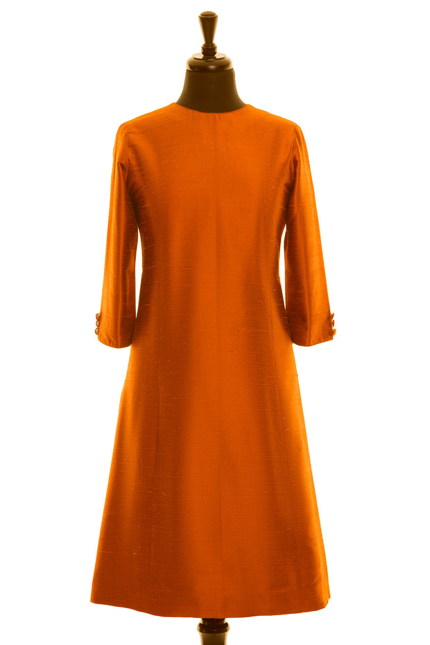 burnt orange casual dress