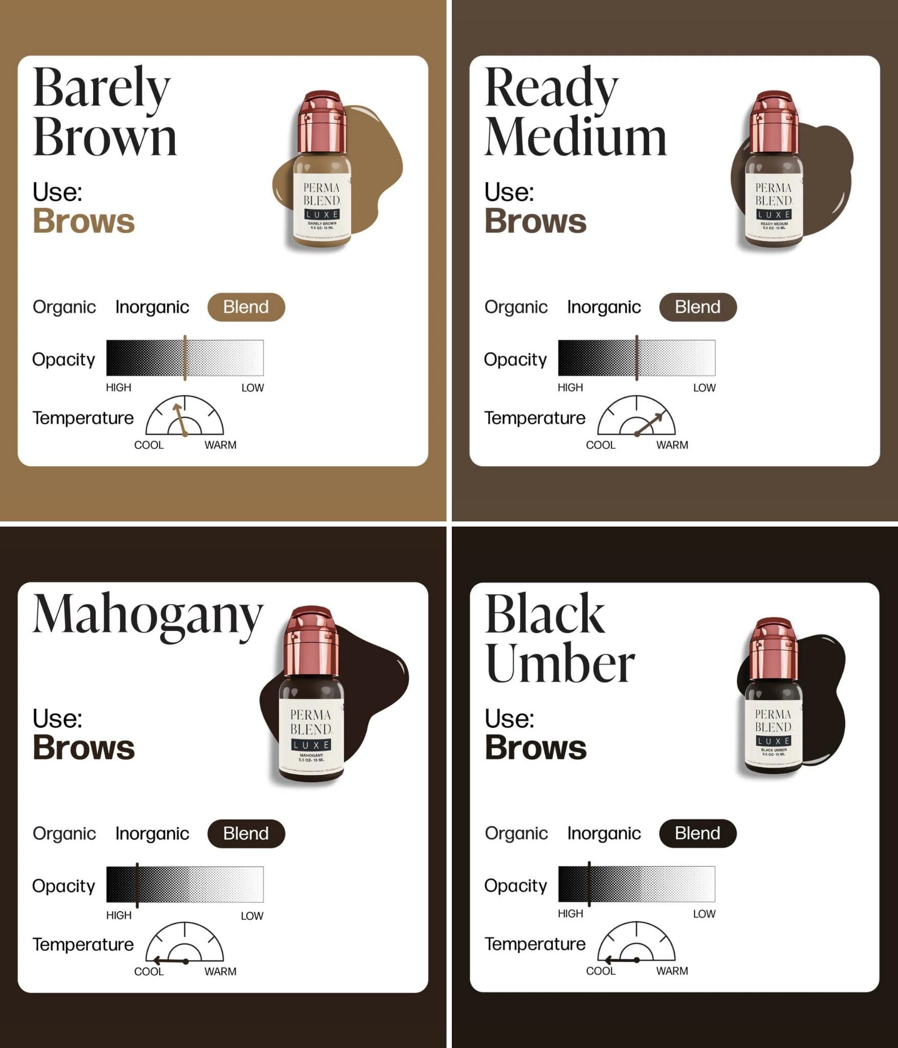 Brow Pigments Colors