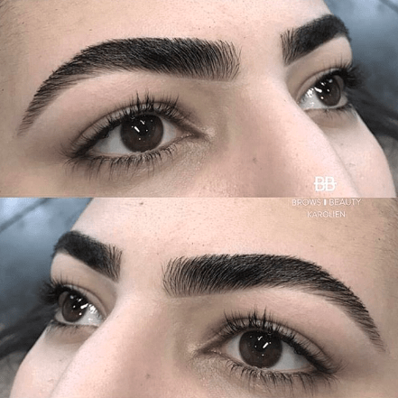 dark brown brows