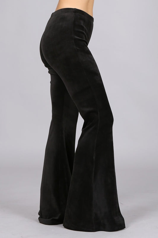 Modern Must Have  Luxe Rust Velvet Bell Bottoms – Four Hanger Boutique