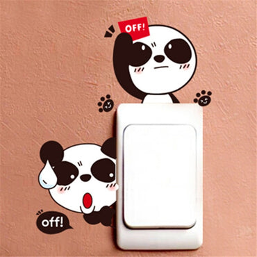 (Global Shop) Creative Cute Cartoon Switch Wall Sticker