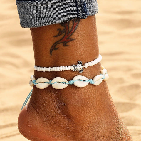 (Global Shop) Summer Beach Bohemian Retro Anklet & Bracelet