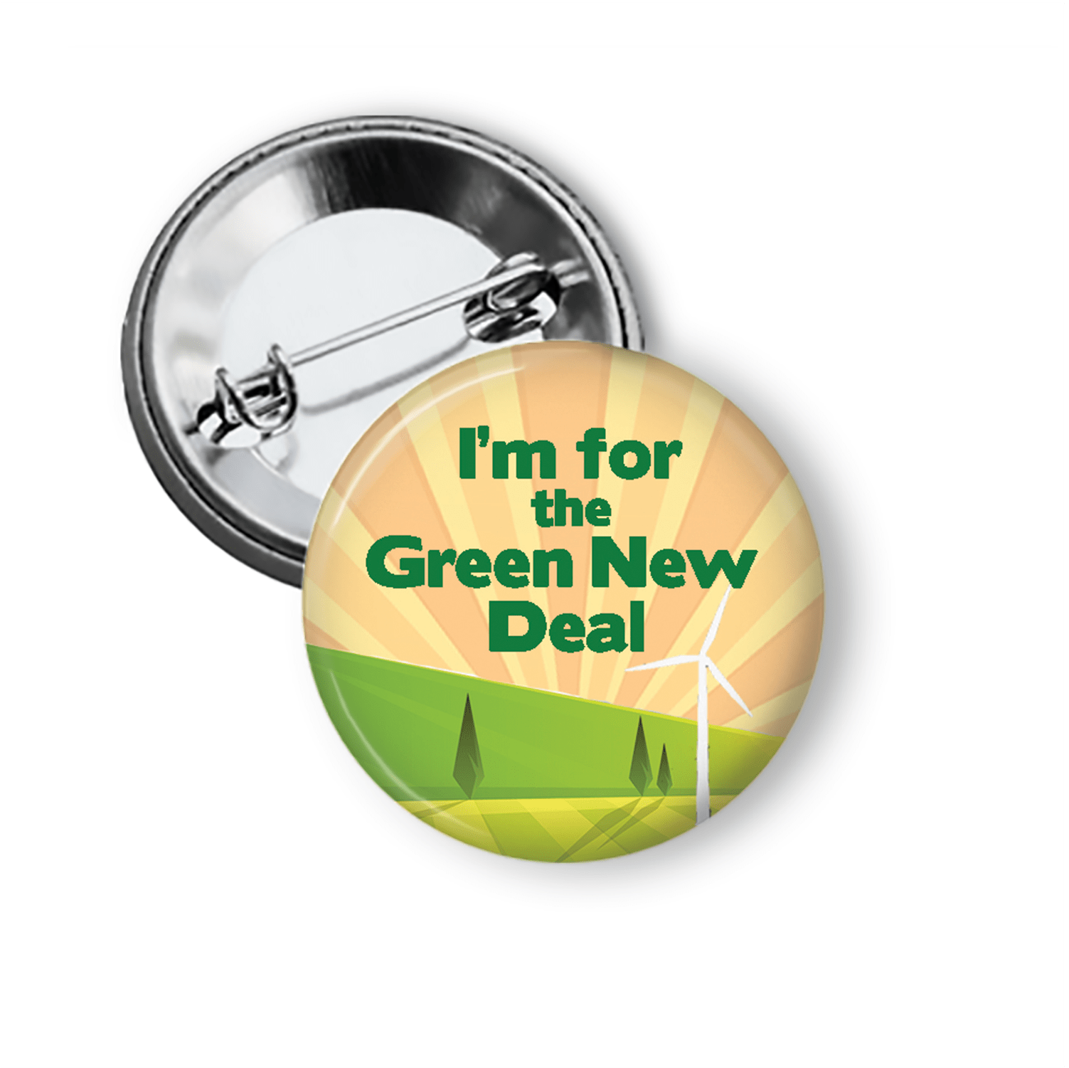 Green New Deal Button Buttons For The People