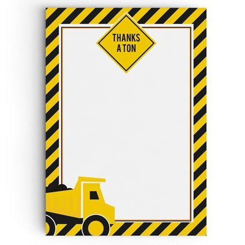Construction Thank You Cards Hopscotchparties