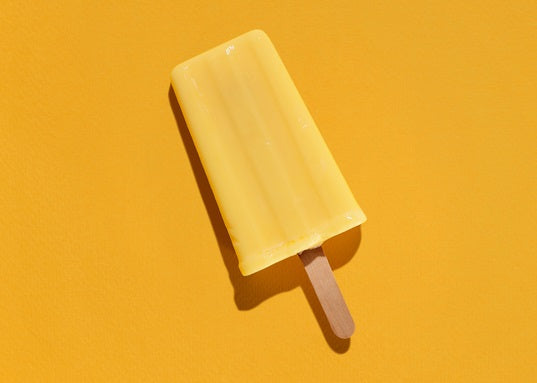 yellow homemade popsicles