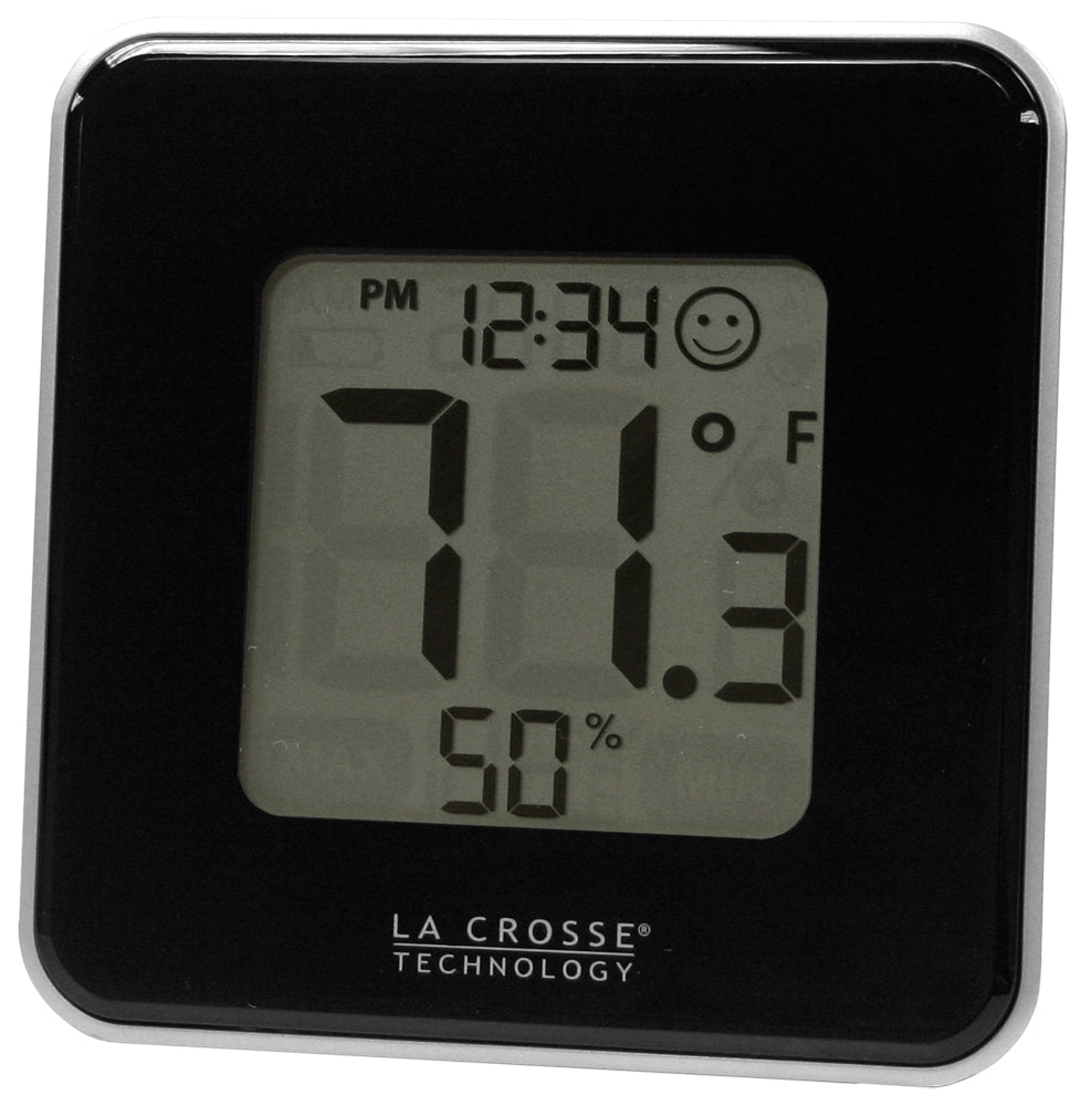204-111 La Crosse 4 Indoor/Outdoor Small Tube Window Thermometer - White