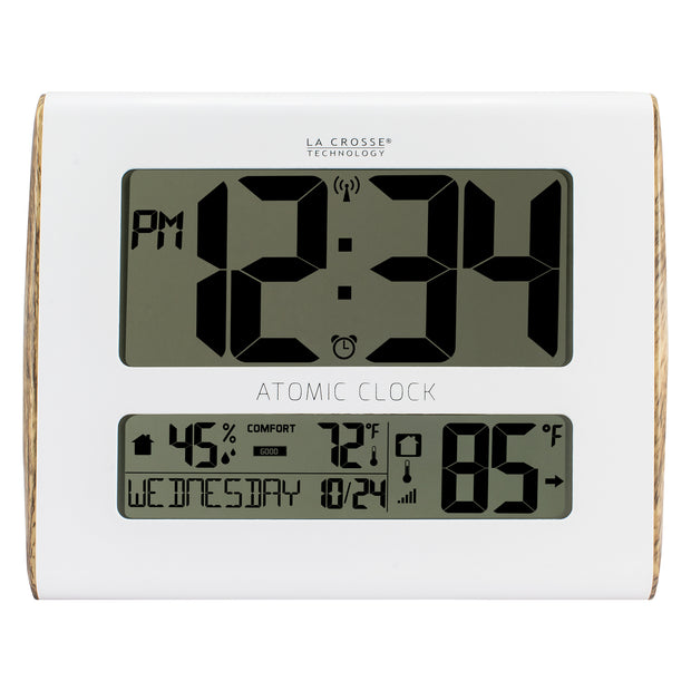 clock with indoor outdoor temperature