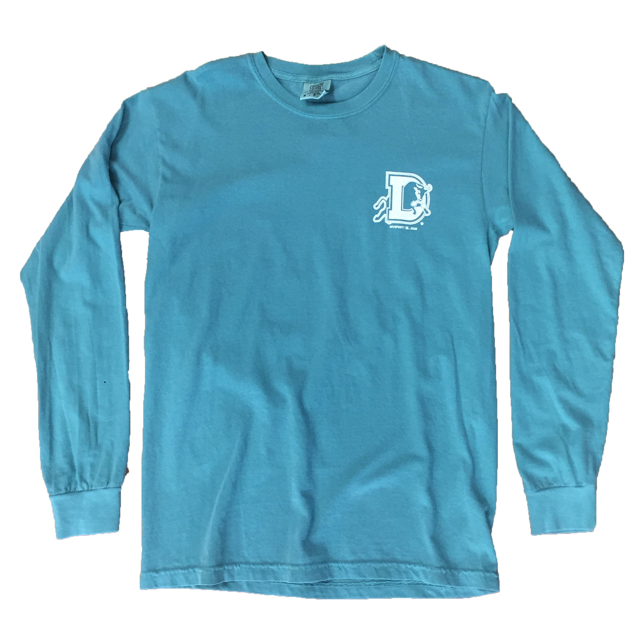 Durham Bulls Comfort Color Seafoam Long Sleeve Durham Bulls