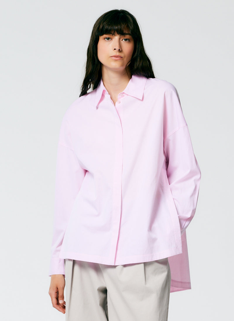 티비 Tibi Gabe Oversized Shirt,Pink