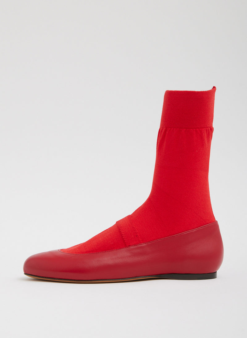 티비 Tibi Borg Sock Shoe,Red
