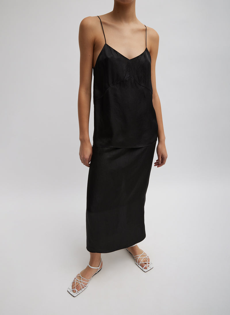 티비 Tibi The Slip Skirt,Black