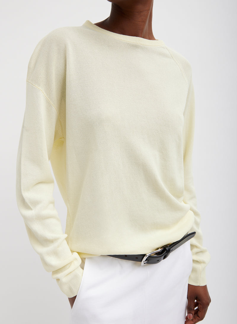 티비 Tibi Crispy Sweater Pullover,Butter