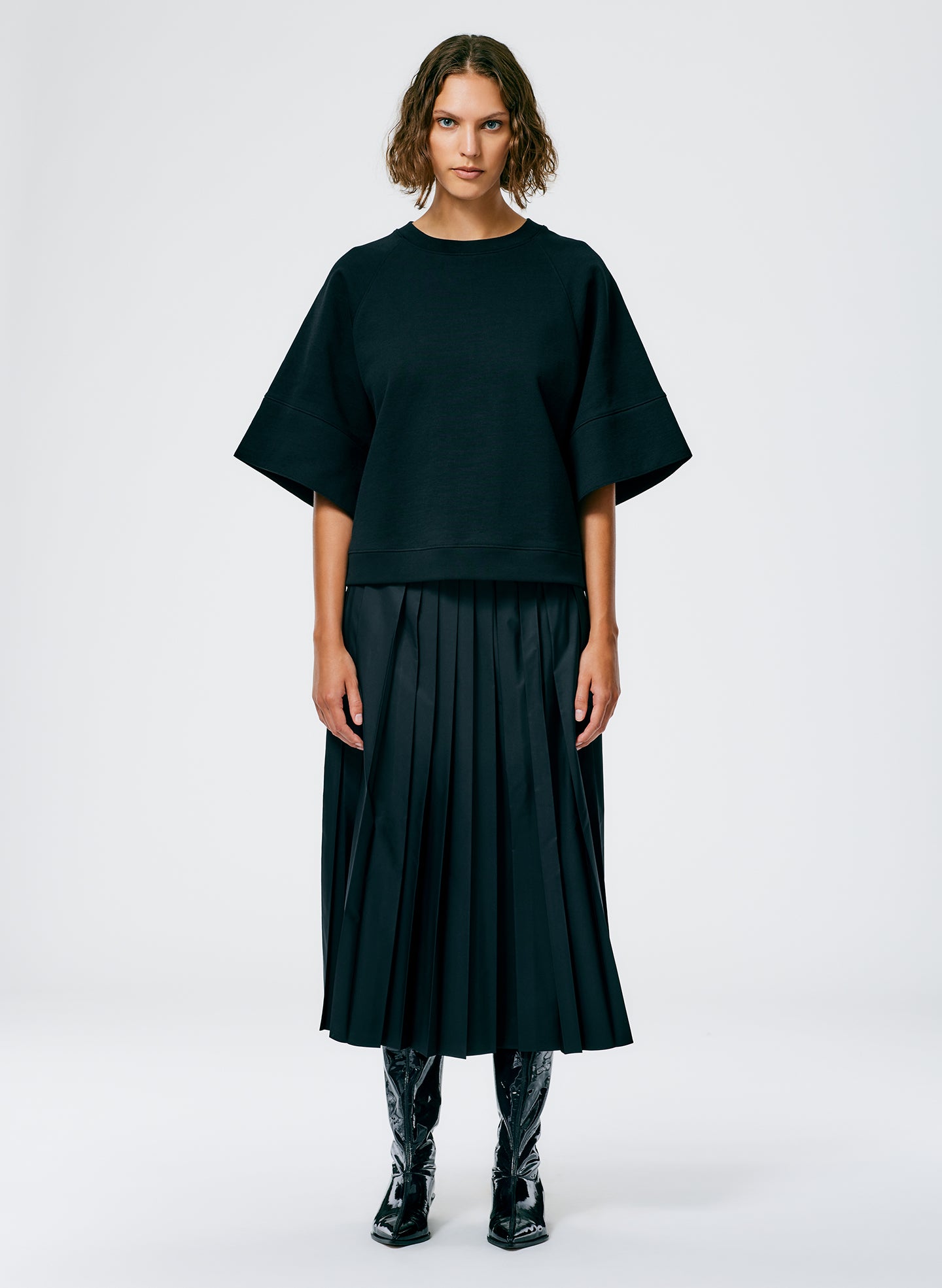 Italian Sporty Nylon Pleated Pull On Skirt – Tibi Official