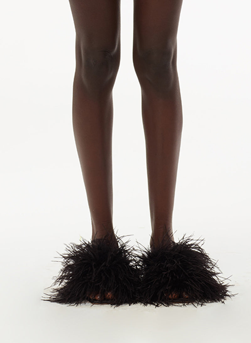 ostrich feather shoes