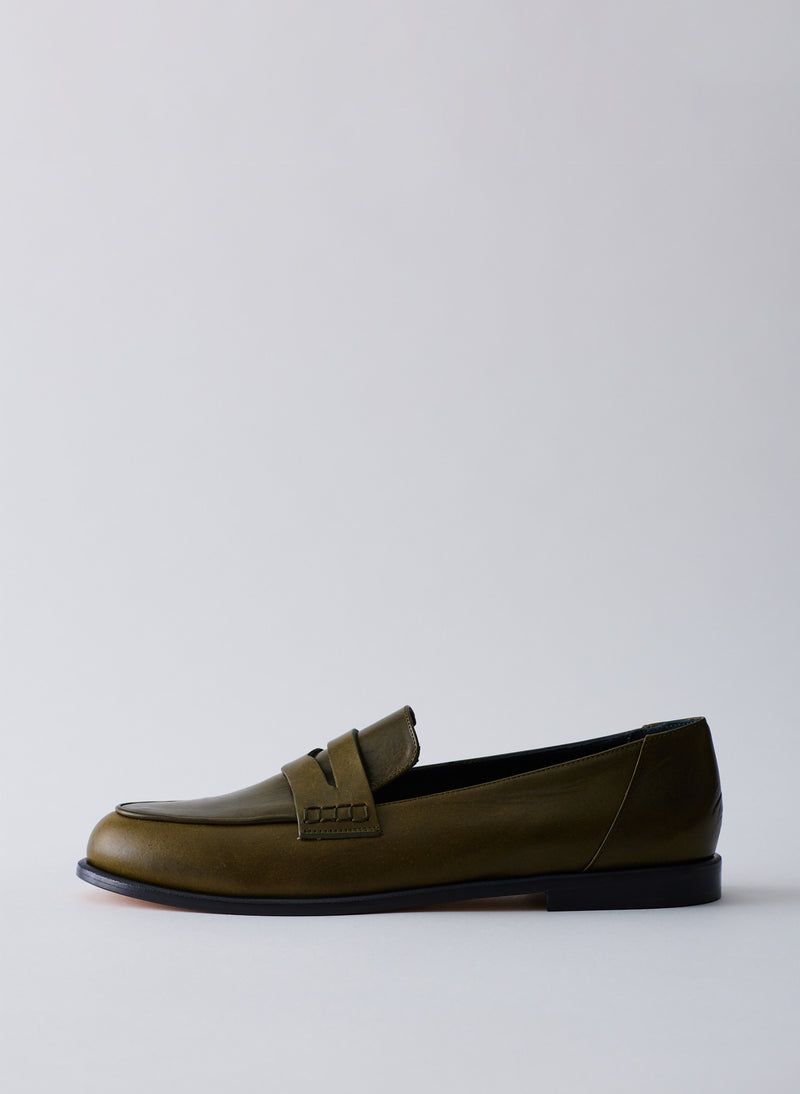 티비 Tibi Shia Loafer,Olive