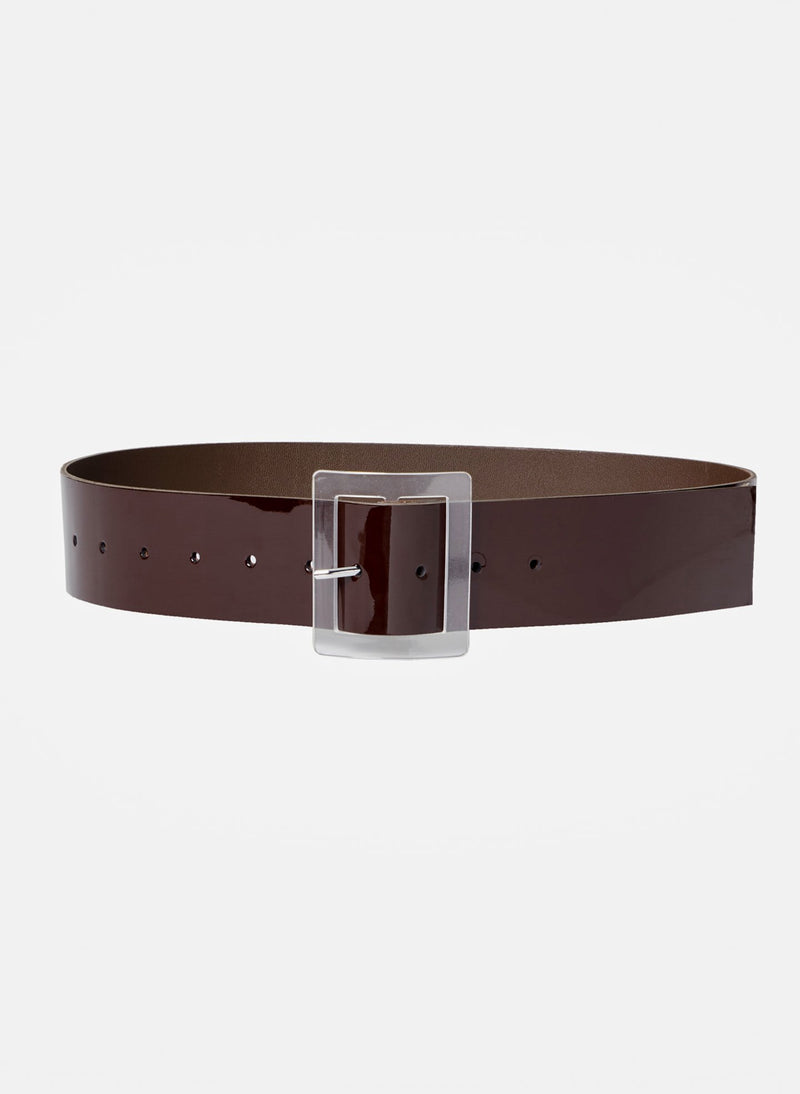 patent leather belt