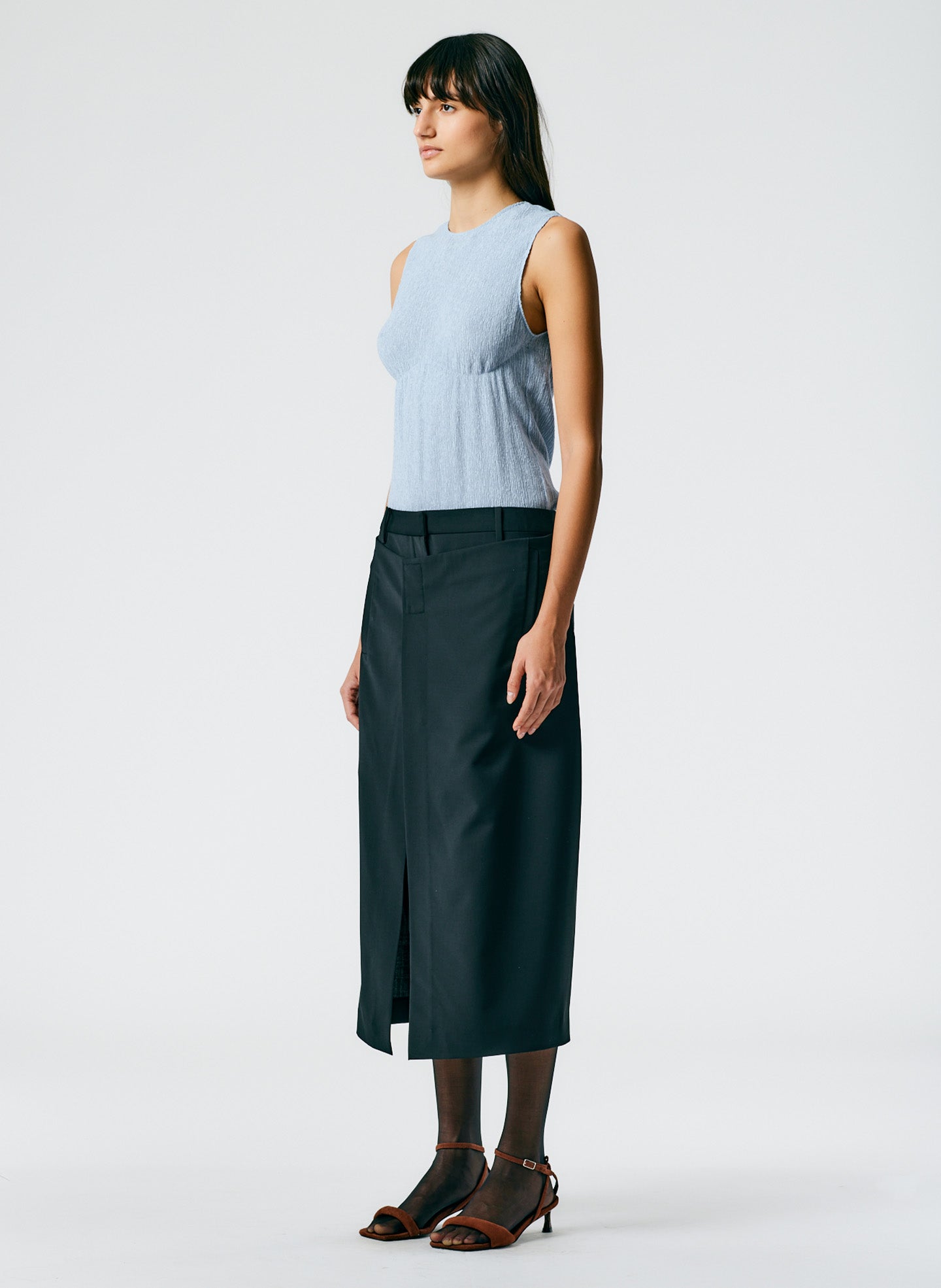 Tropical Wool Wrap Trouser Skirt – Tibi Official