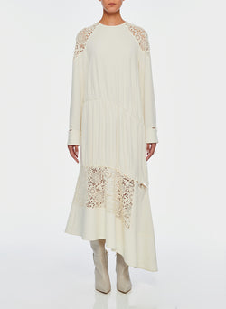 ivory long sleeve dress