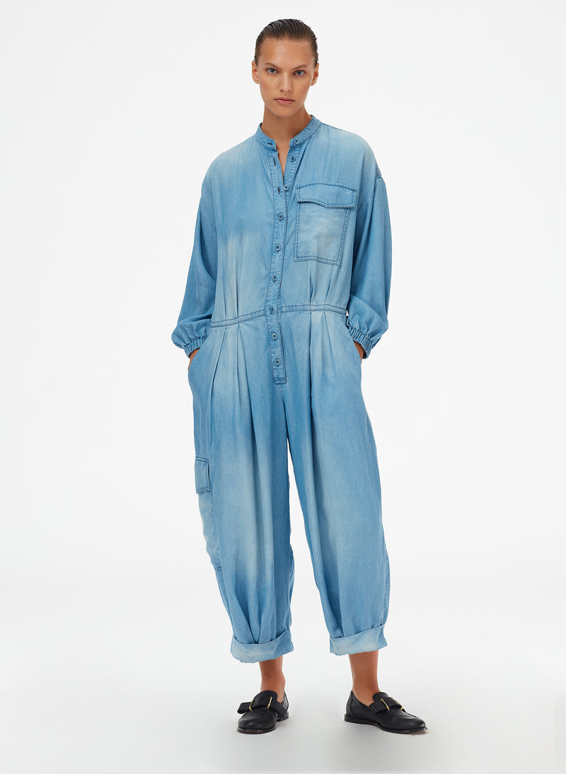 light denim jumpsuit