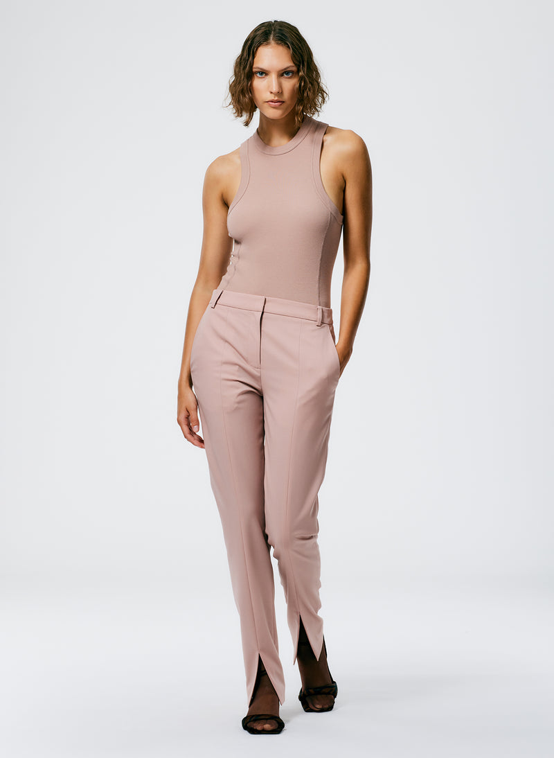 티비 Tibi Cassius Suiting Slim Pant - Petite,Toffee