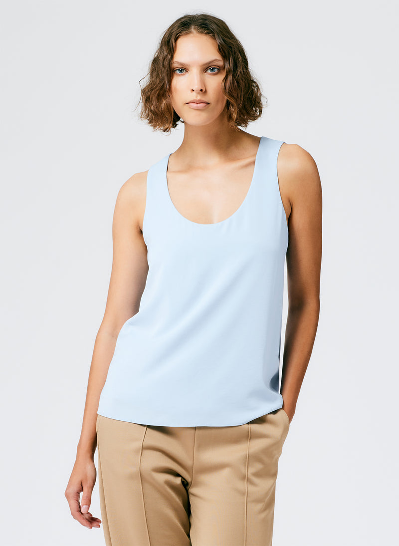 티비 Tibi Soft Drape Tank,Light Blue