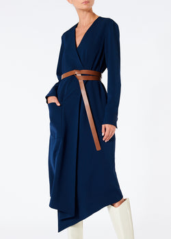 tibi wrap midi dress