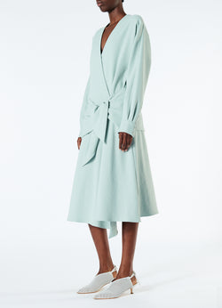 tibi wrap midi dress