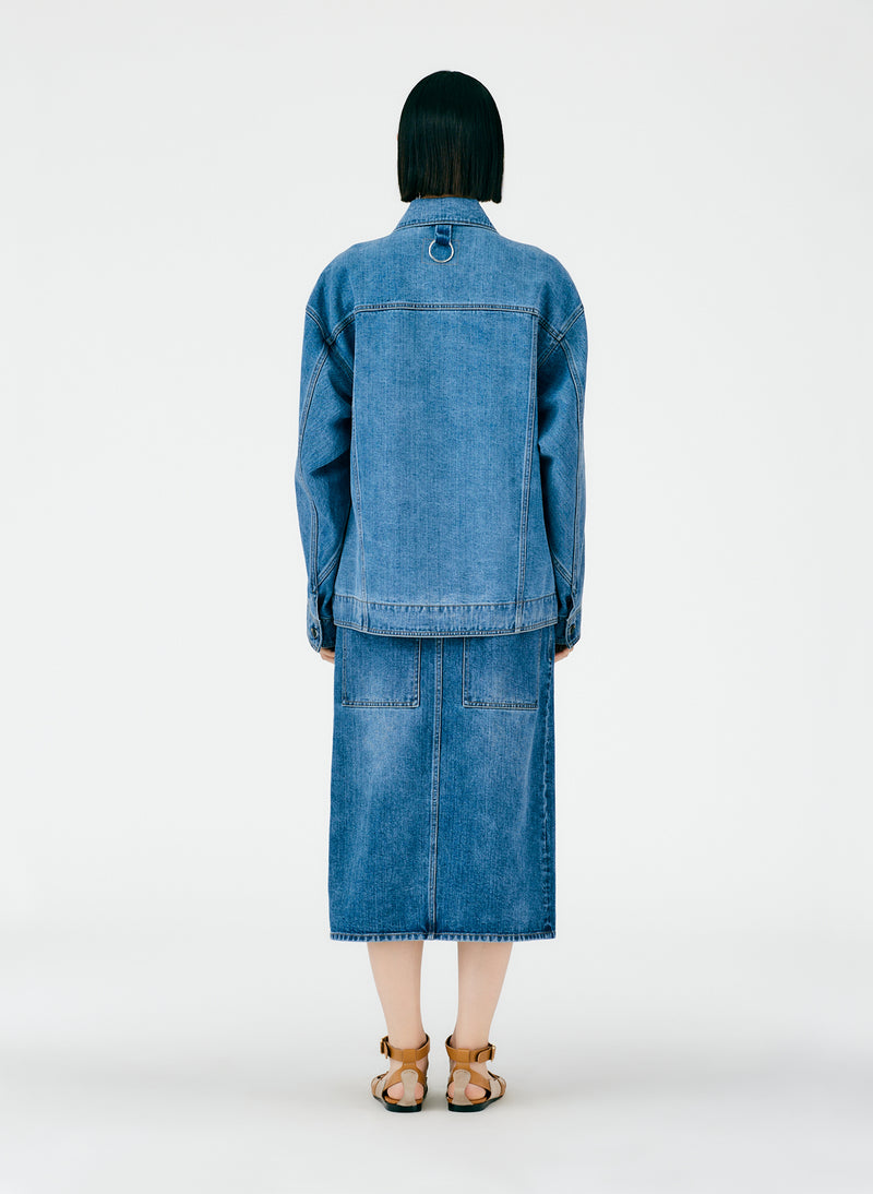 Classic Wash Oversized Jean Jacket – Tibi Official
