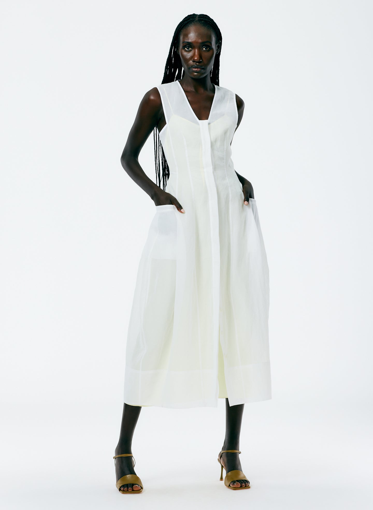 Starch Cotton Organza Dress – Tibi Official