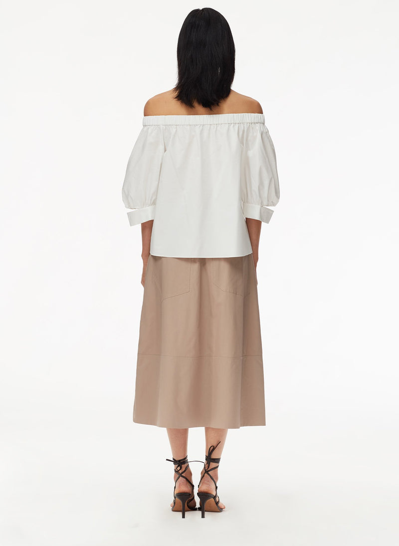 tibi off the shoulder dress