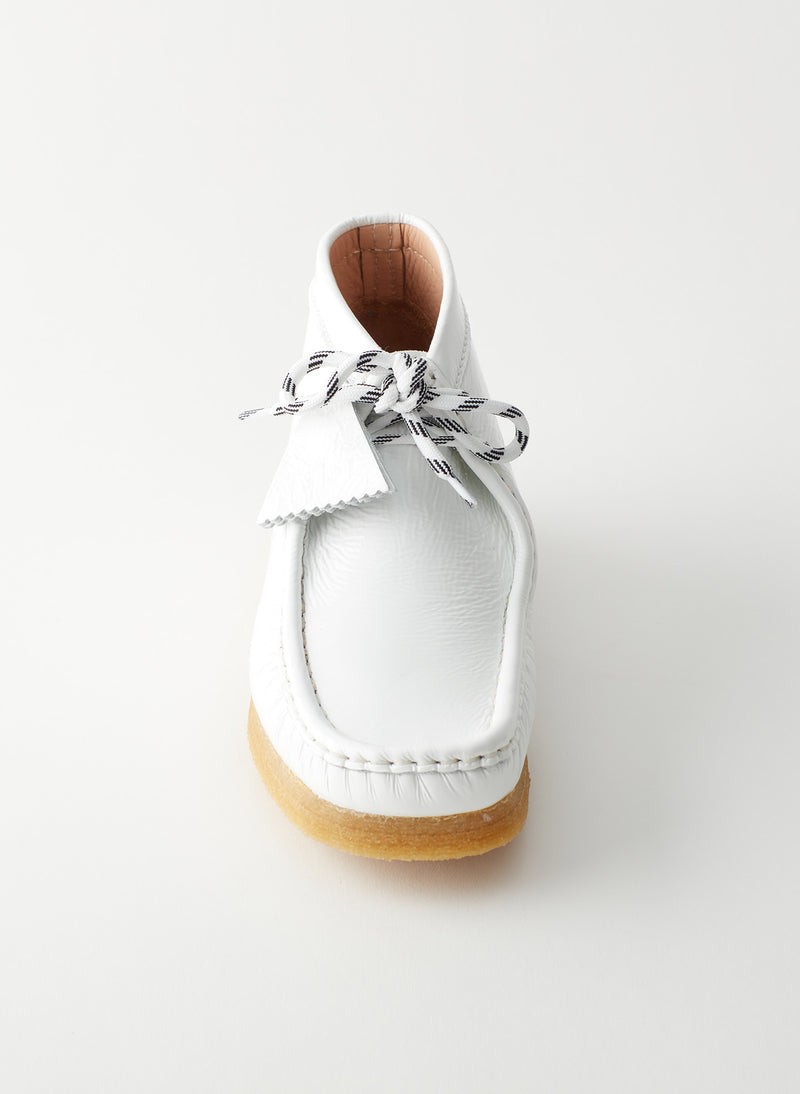 clarks wallabee white leather