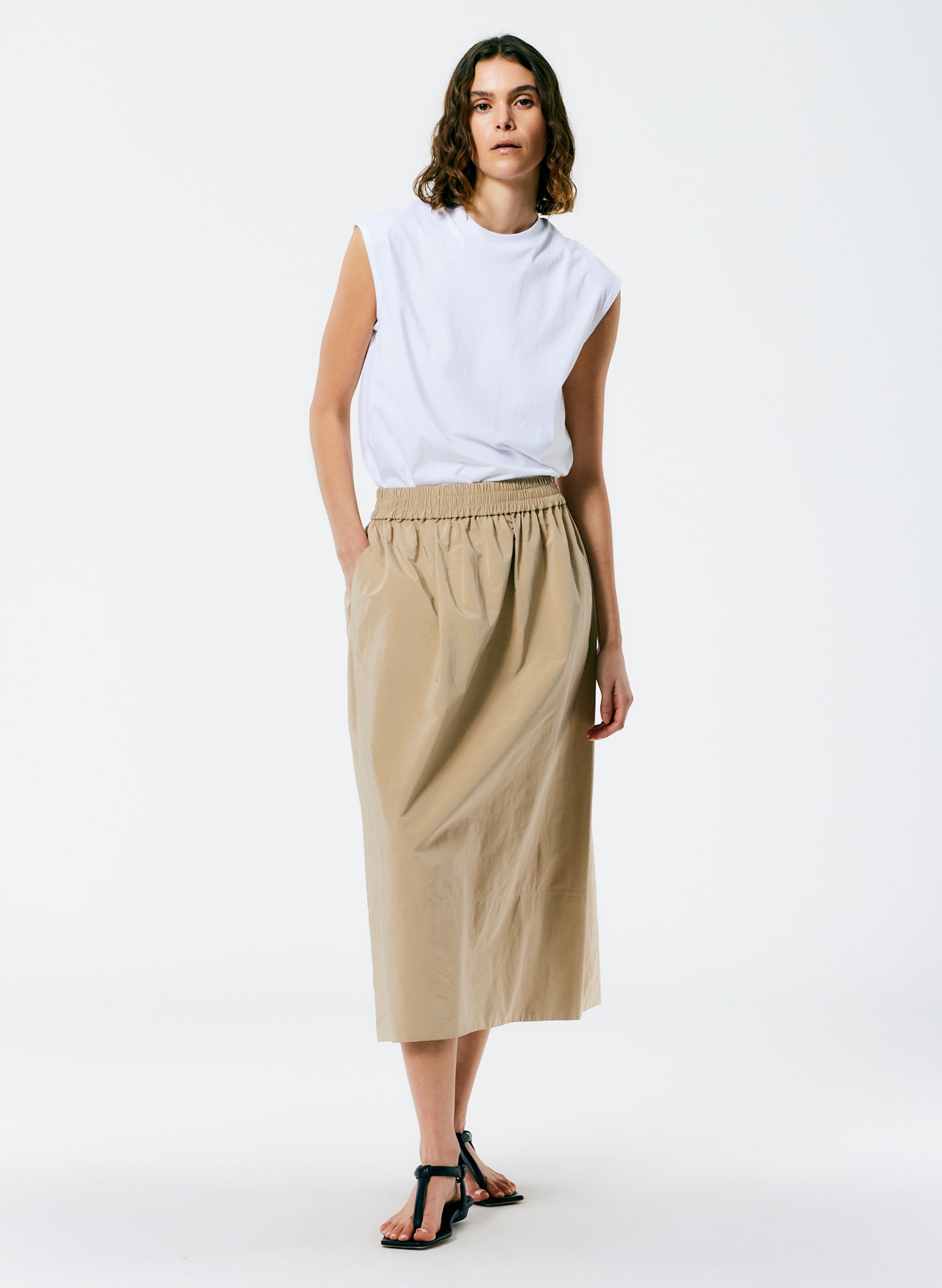 Nylon Pull On Full Skirt – Tibi Official