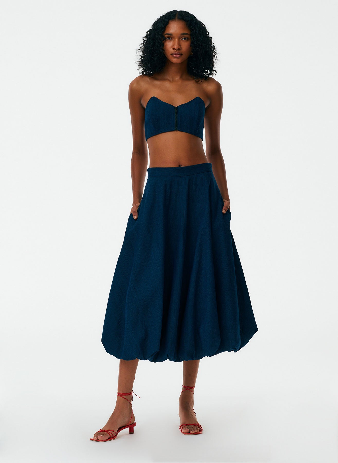 Summer Denim Bubble Skirt – Tibi Official