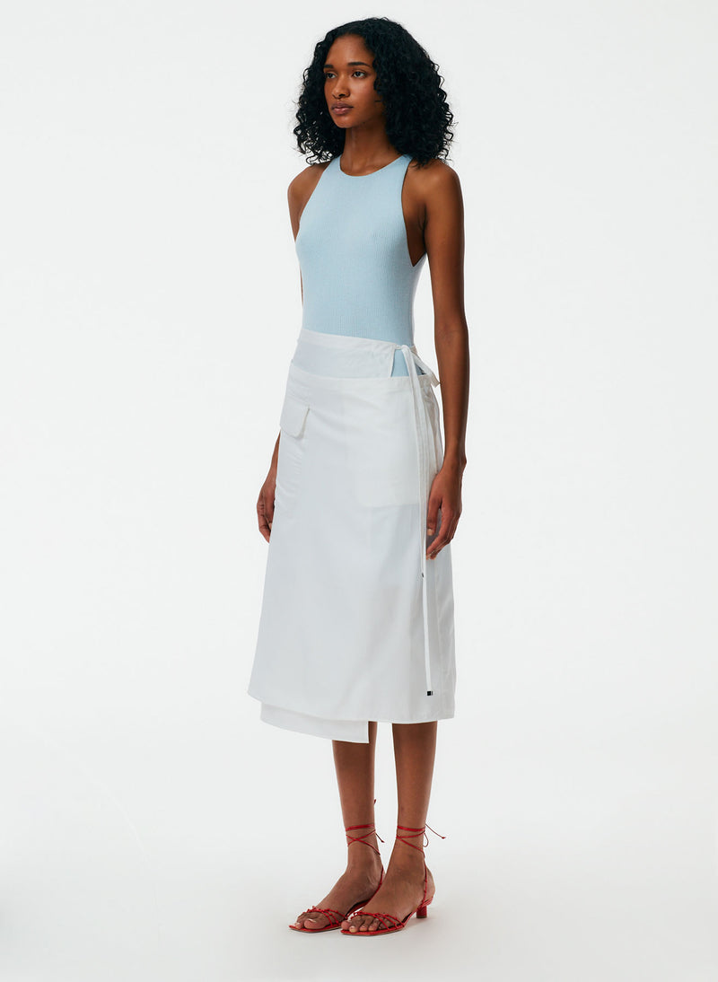 The Leisure Suit Wrap Skirt – Tibi Official