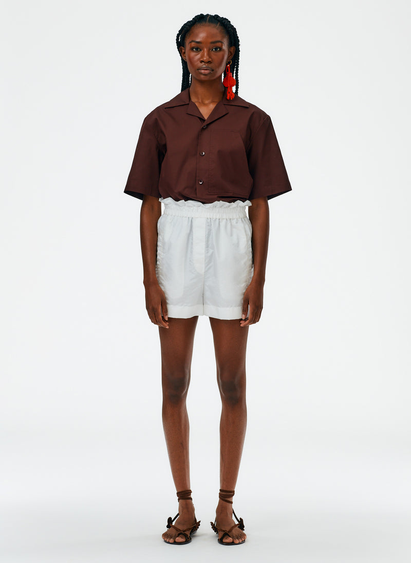 Makkelijk in de omgang het formulier Onbevreesd Crispy Nylon Easy Pull On Shorts – Tibi Official