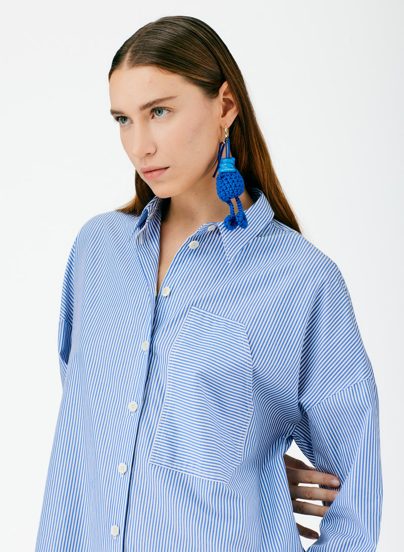 Summer Striped Shirting Shirtdress – Tibi Official