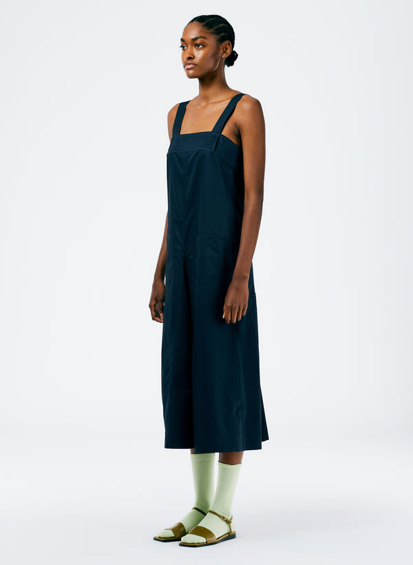 Classic Wash Denim Midi Overall Dress – Tibi Official