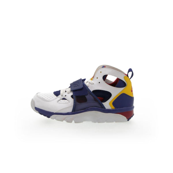 nike air trainer huarache white regency purple amarillo