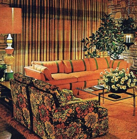 Orange 1970s Lounge Room
