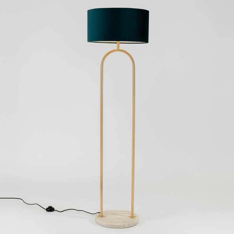 navy gold floor lamp