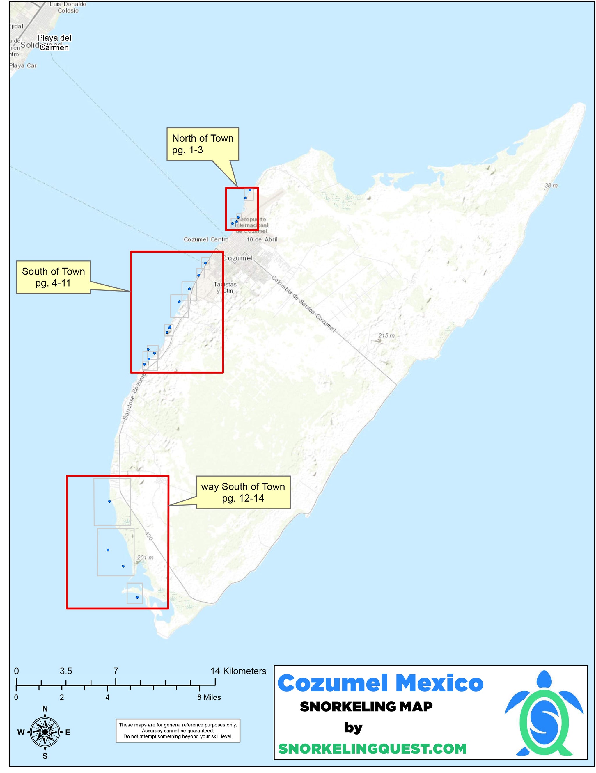 secrets cozumel map