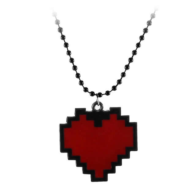 LOVE Heart Link Chain Pendant Necklace - Shop For Gamers